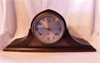 1930's Gilbert walnut mantel clock, 21" wide