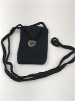 Knit cell phone purse