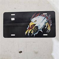 Bald Eagle Attack Booster License Plate Metal