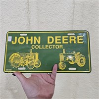 Metal John Deere Collector License Plate