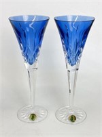 Waterford Aqua Crystal Champagne Flutes