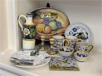 Hand Painted Italian Pottery and more