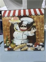 Glass Cutting Board 8" FAT CHEF WITH TRAY &