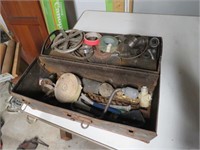 METAL TOOL BOX WITH CONTENTS