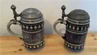 Original Gerz Beer Stein Beer Mug Zinn lidded