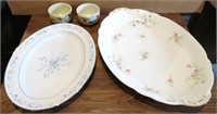 Noritake & Limoge Platters, Jewel Tea Bowls