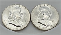 1955-P Franklin Half Dollars - GEM