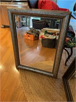 Contemporary pewter mirror