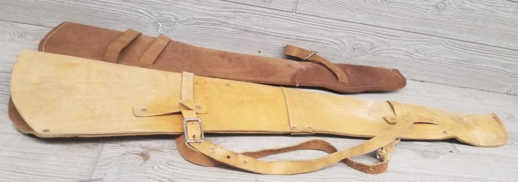 (2) Leather Rifle Scabbord