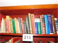 Top shelf of books, some nice older hardback