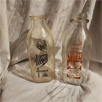 AE & Voegles Dairy Milk Bottles