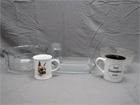 Assorted Lot Of Glass Kitchen Items