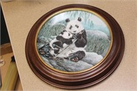 Framed Panda Collector's Plate