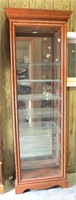 Tall Glass Lighted Curio Cabinet