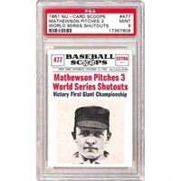 1961 Nu Card Scoops Christy Mathewson Psa 9