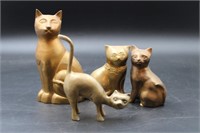 COLLECTION OF BRASS CATS