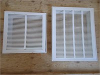 Two Air Vent Grilles 16.5" x 16.5" and 18.5" x