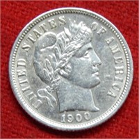 1900 S Barber Silver Dime