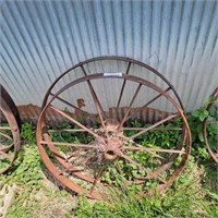 Vintage Steel Wheels - approx. 26" in dia.