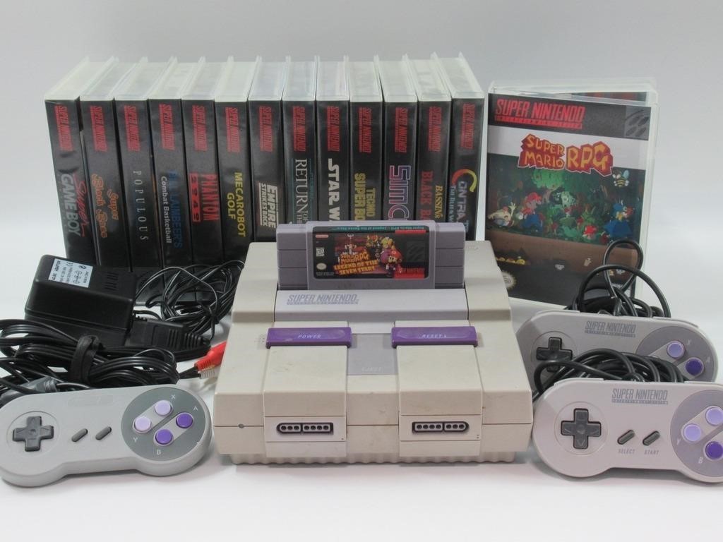 Super Nintendo Console with Games