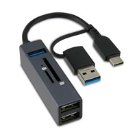 onn. Multi-Port USB Hub with SD and microSD Card R