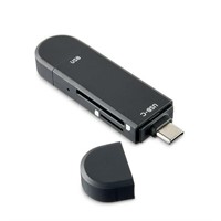 onn. SD and microSD Card Reader with USB and USB-C