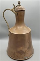 LARGE COPPER WATER JUG TROPHY 16" TALL 9" BASE