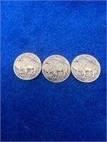 3- Scarce Date Buffalo Nickels