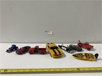 8pc Play Replica Toys; 7 Cars, Landolakes Boat