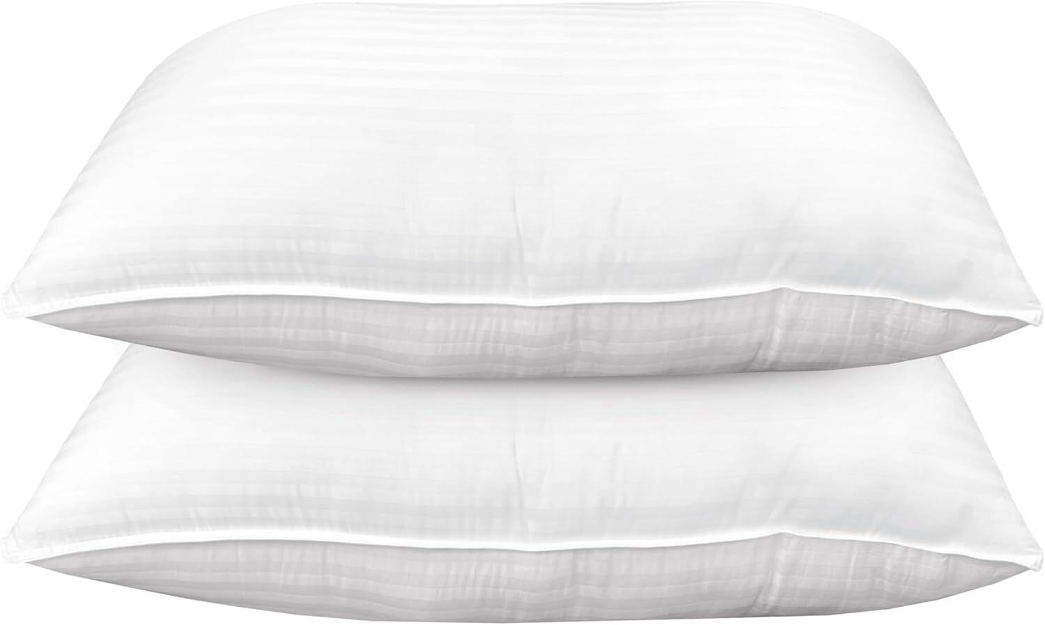 Set of 2 Cooling Gel Pillows  King  White