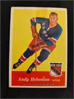 1957-58 Topps NHL Andy Hebenton Card #58