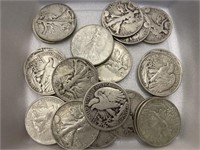 $10 in Silver Walking Liberty Halves