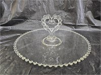 Imperial Candlewick Heart Pastry Tray