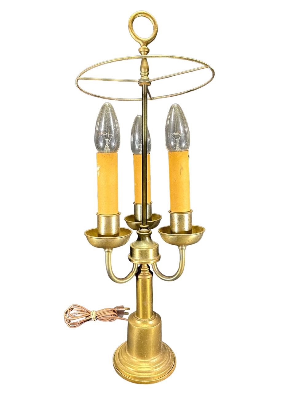 Vintage Brass Candelabra Lamp