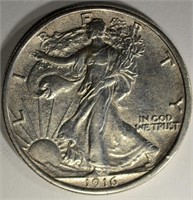 1916 WALKING LIBERTY HALF DOLLAR