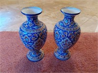 2 Metal Vases