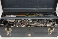 Beach Tool Box Sockets, Wrenches, Tools Lot