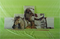 5 Panel Wall Art Indian