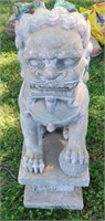 Lion statue possibly made out of fiber glass
