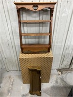 2 Wooden Curio Shelves