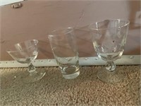 CUT GLASS CHAMPAGNE, DRINKING AND WINE GLASSES