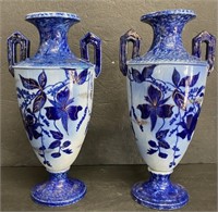 Pair of Staffordshire English Vases