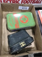 Boy Scouts First Aid Kit, old binoculars