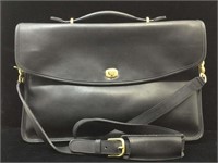 Coach Black Leather Messenger Bag/Briefcase