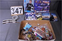 Flat of Beads & Beaded Items ~ Nascar Pictures