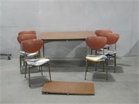 MCM Metal/ Wood Table W/Six Chairs See Info