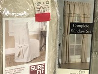 Dining room chair cover & complete window set
