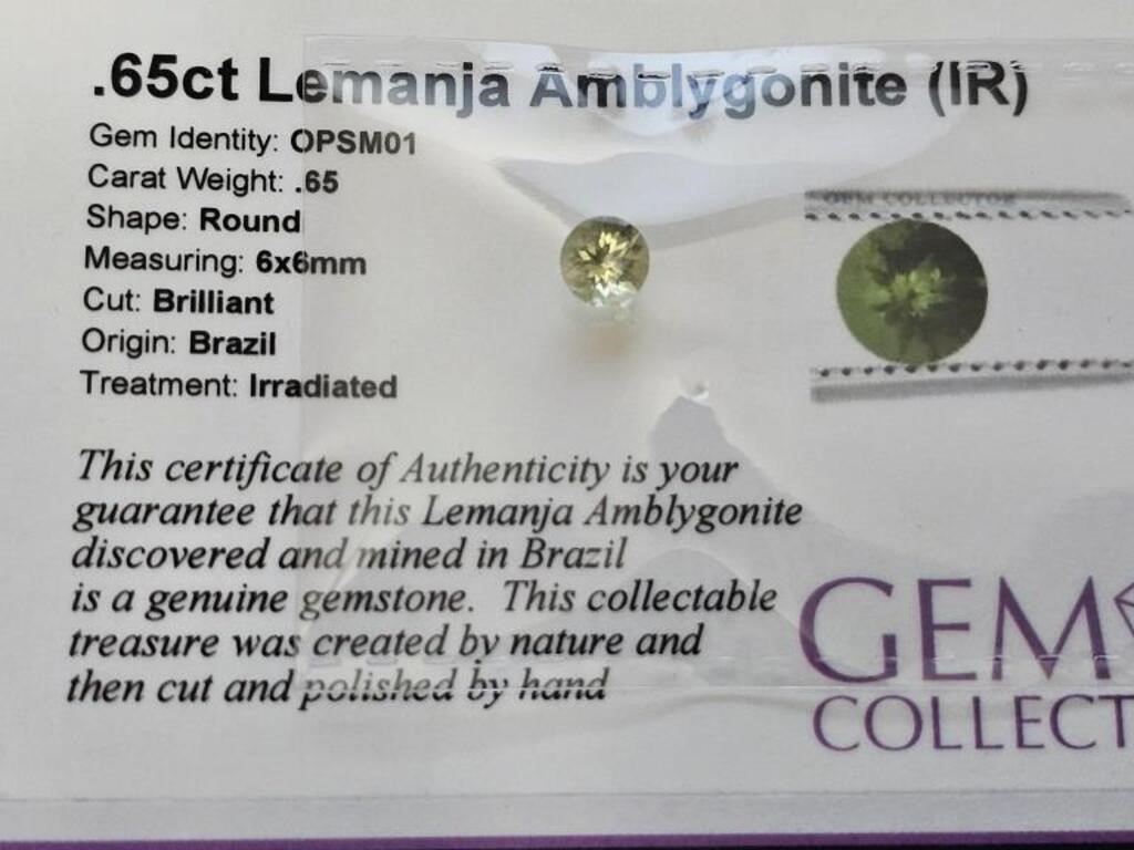 .65ct Lemanja Ambiygonite