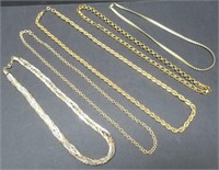 5 Nice Necklace Chains, 23" Longest
