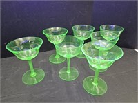 Uranium Glass Stem Ware